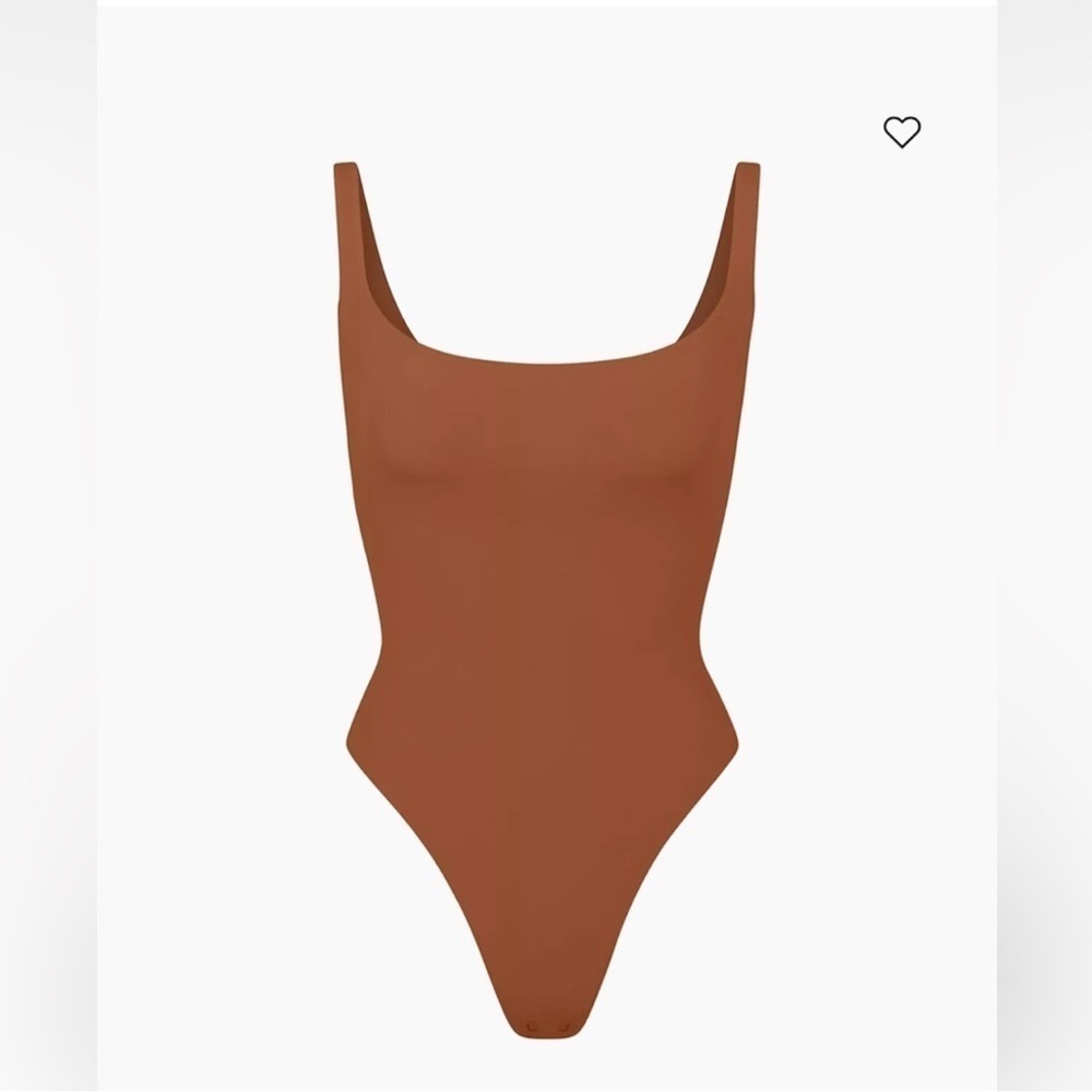 Skims Fits (A1) Everybody Square Neck L in Bronze NWT